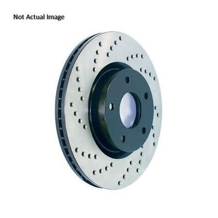 Centric StopTech Sport Cross Drilled Brake Rotor; Front Right, StopTech 128.34052R
